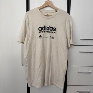 Adidas Men's Beige Sportswear Tee